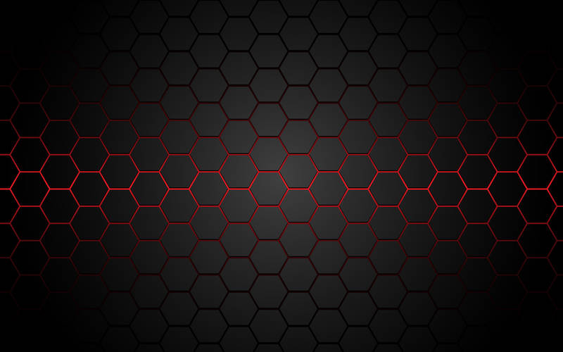Abstract red light hexagon line in grey modern luxury futuristic background