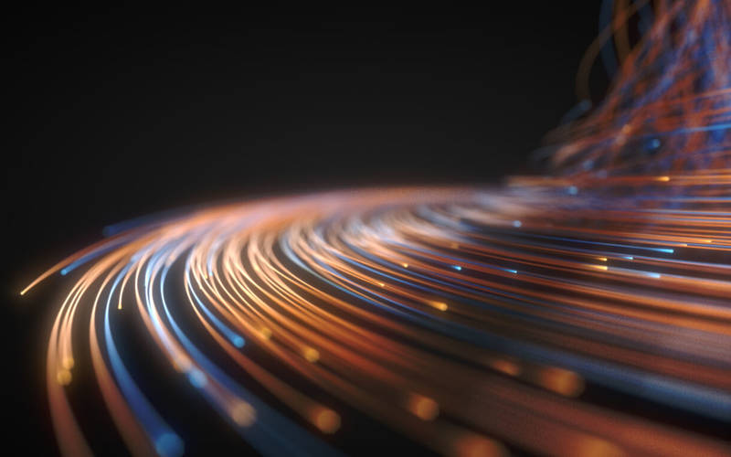 Glowing Fiber Optic Strings